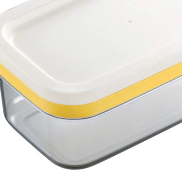 Alt view image 6 of 7 - Clear Airtight Butter Dish with Cutter Slicer, Covered Butter Keeper Tray | Built-in cutter for clean slices. Airtight seal keeps butter fresh on counter. Removable tray & butter insert included.