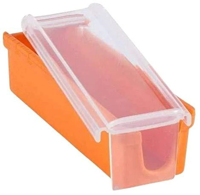 Main image of Silicone Butter Keeper with Built-in Slicing Blade & Microwave Safe Lid - Keep Butter Fresh & Accessible BPA Free (Orange)