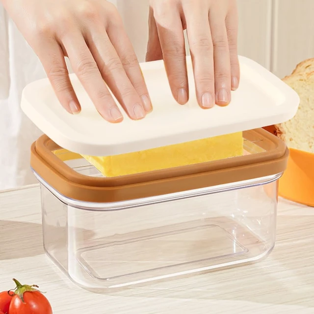 Alt view image 6 of 7 - Butter Slicer Cutter for 4 oz Sticks, Butter Cutter and Storage Case | Butter cutter slicer with lid for fridge storage, stainless steel cutting grid, and portioned prep for common 4 oz sticks