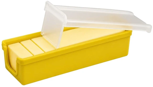 Main image of Silicone Butter Dish with Built-In Slicer BPA-Free Butter Keeper for Fridge, Freezer & Microwave Softens Butter, Non-Stick, Dishwasher Safe, Microwaveable Storage Container