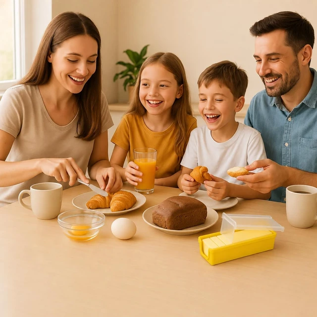 Alt view image 6 of 6 - Silicone Butter Dish with Built-In Slicer BPA-Free Butter Keeper for Fridge, Freezer & Microwave Softens Butter, Non-Stick, Dishwasher Safe, Microwaveable Storage Container