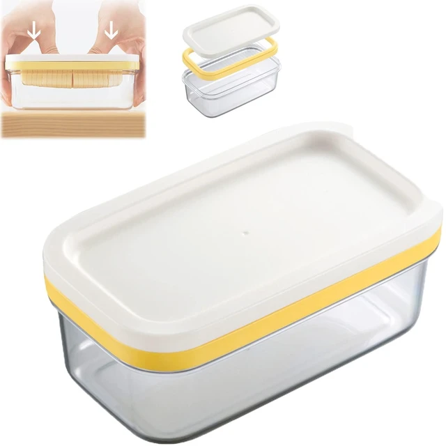 Main image of Butter Cutter Slicer and keeper for Fridge, Butter Container,Easy Cutting | Butter Dish with Lid,Butter Slicer Cutter,Clear Butter Keeper,Butter Container for Fridge,with Stainless Steel Cutting Grid