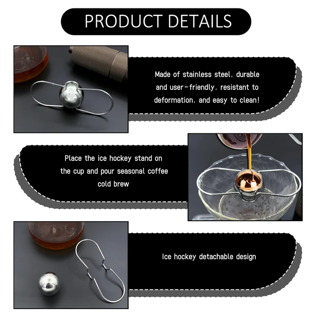 Alt view image 3 of 6 - Espresso Cooling Ball 2 Pcs Stainless Steel Reusable Chiller For Drinks | Instant Cooling, No Dilution, Reusable, 2 Sizes Included