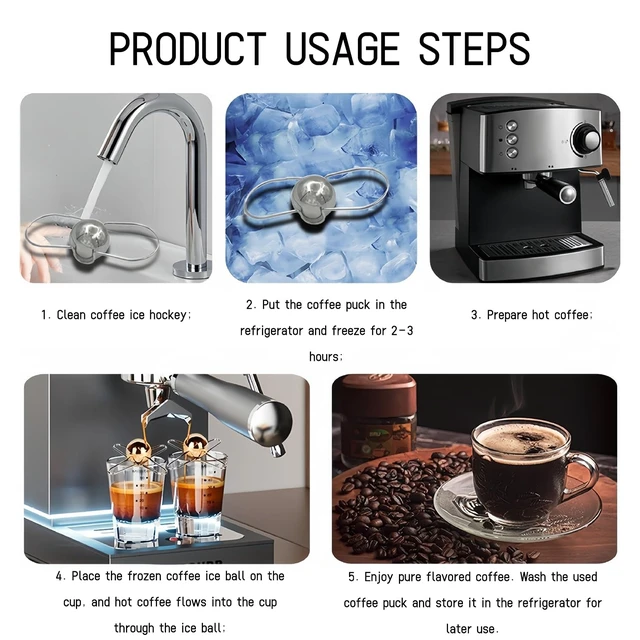 Alt view image 4 of 6 - Espresso Cooling Ball 2 Pcs Stainless Steel Reusable Chiller For Drinks | Instant Cooling, No Dilution, Reusable, 2 Sizes Included