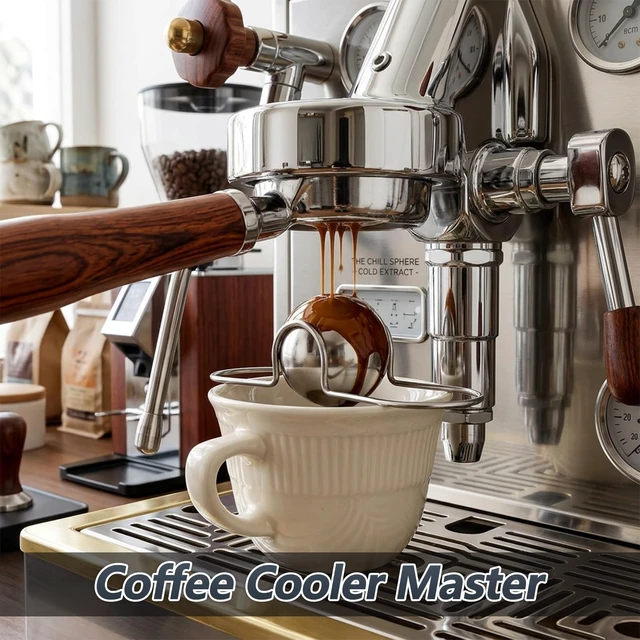 Alt view image 3 of 7 - 1Pcs Espresso Cooling Ball, Metal Ice Cubes, Espresso Chilling Ball | Reusable Stainless Steel Espressos Cooler Espressos Machine Accessories for Whiskey Bourbon Coffee Valentine's Day Christmas