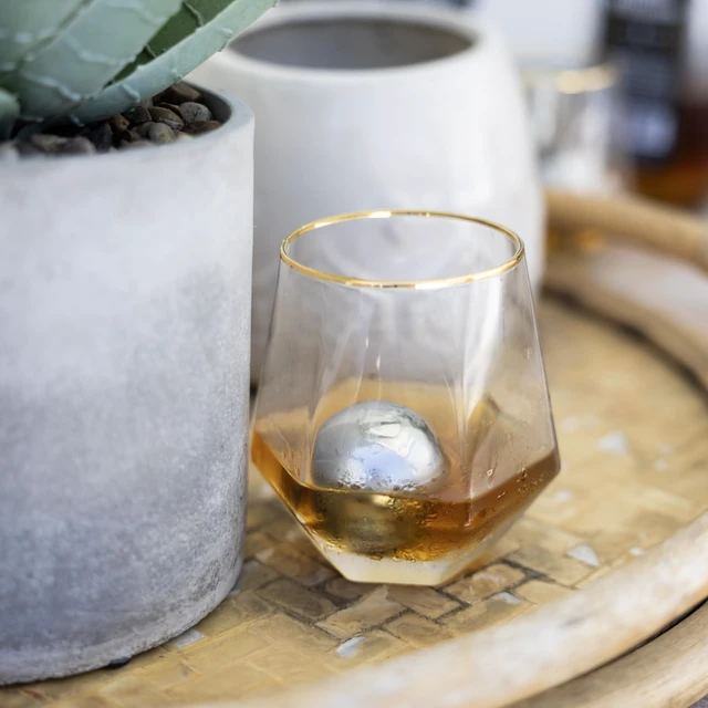 Alt view image 4 of 7 - Stainless Steel Ice Cube Spheres, Set of 2 1.57" Sphere Chillers | Stainless Steel Reusable Whiskey Stones | Keep Your Drink Cool Without Dilluting | Metal Ice Balls For Drinks & Storage Box