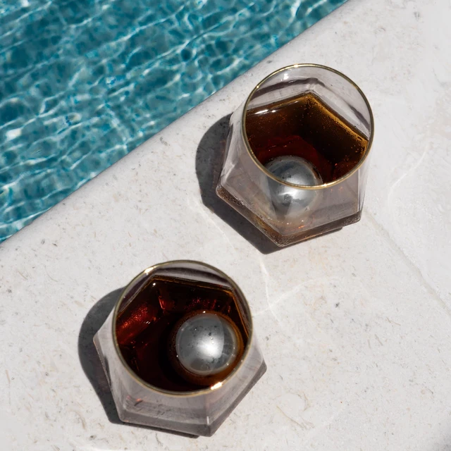 Alt view image 5 of 7 - Stainless Steel Ice Cube Spheres, Set of 2 1.57" Sphere Chillers | Stainless Steel Reusable Whiskey Stones | Keep Your Drink Cool Without Dilluting | Metal Ice Balls For Drinks & Storage Box