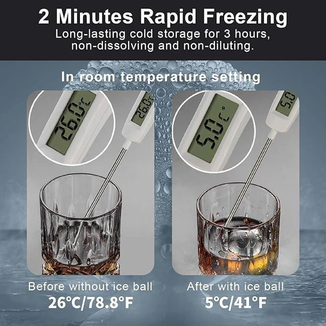 Alt view image 3 of 6 - 2Pack Stainless Steel Whiskey Ice Balls Reusable Beverage Chilling Stones | XL 55mm Round Metal Ice Balls, Reusable for Cocktail Whiskey, Birthday Gift for Men Husband