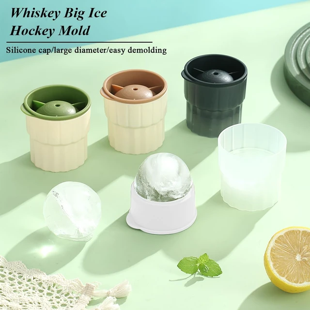 Alt view image 3 of 7 - Ice Molds Set 4 Pack, 2inch Plastics Round Ice Cube Mold, Ice Ball Maker Mold, Stackable Puck Maker, Easy Release, Mixing Colours