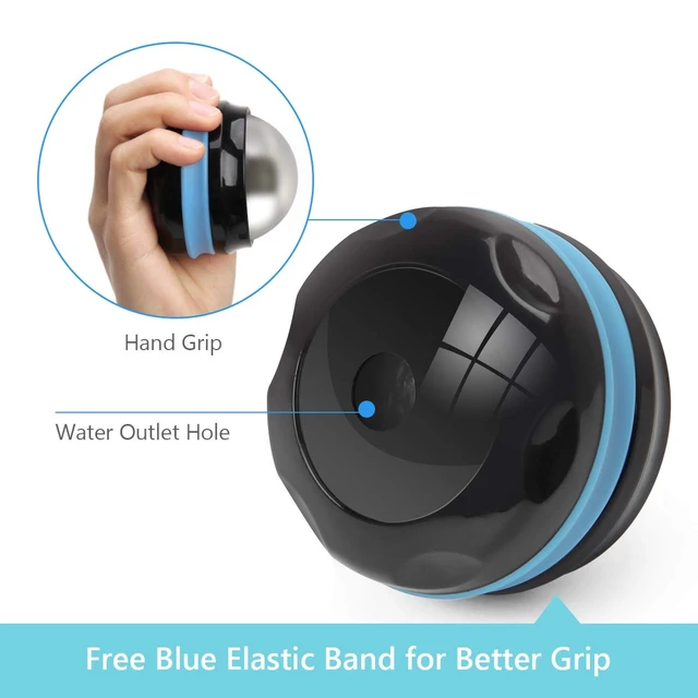 Alt view image 3 of 7 - Cold Massage Roller Ball, Stainless Steel Cold Therapy Relief Tool | Free Rolling Removable Gel Ball Deep Tissue Massage Pain Relief, Great Tool for Back/Neck Pain, Muscles Recovery (Black)
