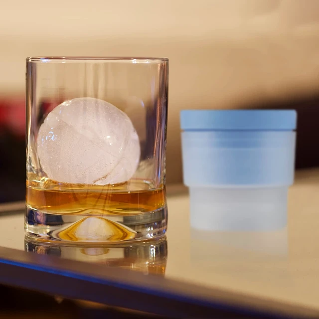 Alt view image 4 of 7 - Ice Ball Maker, Set of 4 2.5 Inch Ice Spheres Mold (White,Blue&Pink) | Round Ball ice Cube Mold for Whiskey Cocktails Juice Beverages Bourbon,Old Fashioned Clear Ice Cube Mold