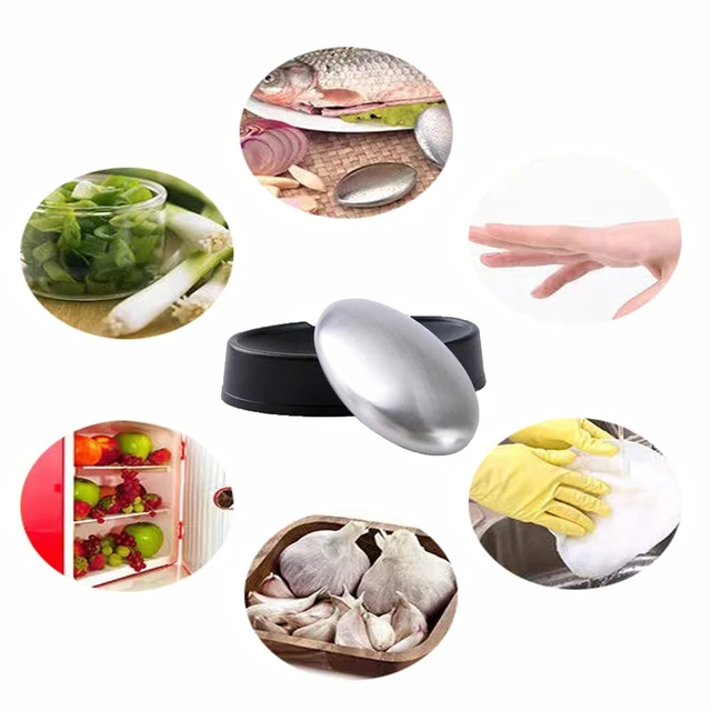 Alt view image 5 of 7 - 5 Packs Stainless Steel Bar Soap, Metal Soap Bar Odor Removing Bar, Remove Odor of Onion, Garlic and Fish