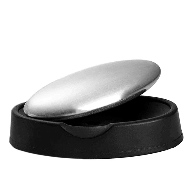Alt view image 2 of 5 - 5 Pack Stainless Steel Soap Bar | Magic Metal Odor Remover Bar of Soap Rub Away Garlic Onion Fish Smell for Hands