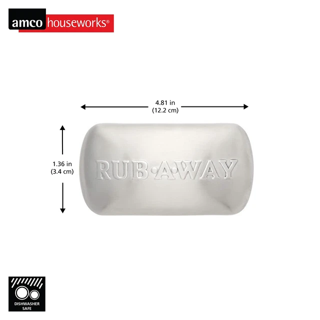 Alt view image 2 of 6 - Rub Away Bar, Stainless Steel Odor Absorber (4" x 2.25") - Dishwasher Safe Kitchen & Outdoor Essential for Garlic, Onion, Fishing, Hiking Odors - Natural Odor Remover (Pack of 2)