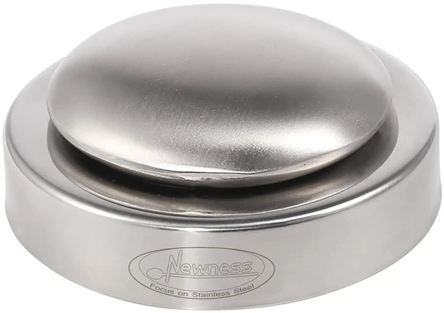 Main image of Stainless Steel Soap Bar, Newness Stainless Steel Hand Odor Eliminator with Base Tray Odor Remover for Garlic Onion Fish Kitchen Gadgets 3.5" x 3.4"-Great Gift for Home & Cooking