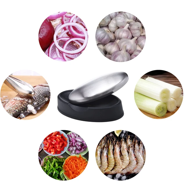 Alt view image 5 of 5 - 5 Pack Stainless Steel Soap Bar | Magic Metal Odor Remover Bar of Soap Rub Away Garlic Onion Fish Smell for Hands