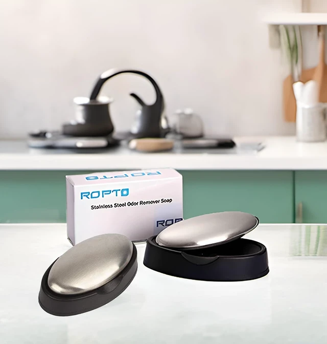 Alt view image 4 of 7 - 2 Packs Stainless Steel Soap Hand Odor Remover Bar Eliminating Smells Like Onion Garlic Scents from Hands and Skin Kitchen Gadgets