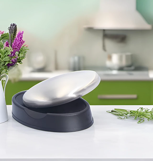 Alt view image 7 of 7 - Stainless Steel Soap, Hand Odor Eliminator Remover Odor Absorber Like Onion Garlic Fish Scents from Hands and Skin - Kitchen Gadgets with Soap Dishes