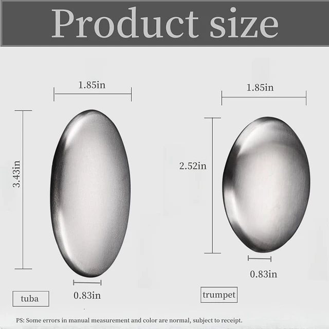 Alt view image 2 of 6 - 4 packs stainless Steel soap Deodorizing Soap Deodorizing Metal Soap Metal Deodorizing agent eliminates onion, garlic, and fish smells from hands and skin (silver)