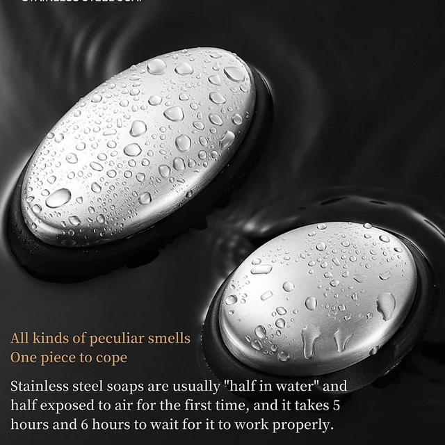 Alt view image 3 of 6 - 4 packs stainless Steel soap Deodorizing Soap Deodorizing Metal Soap Metal Deodorizing agent eliminates onion, garlic, and fish smells from hands and skin (silver)