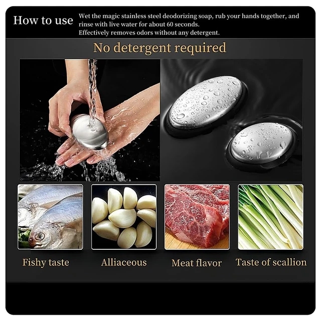 Alt view image 5 of 6 - 4 packs stainless Steel soap Deodorizing Soap Deodorizing Metal Soap Metal Deodorizing agent eliminates onion, garlic, and fish smells from hands and skin (silver)