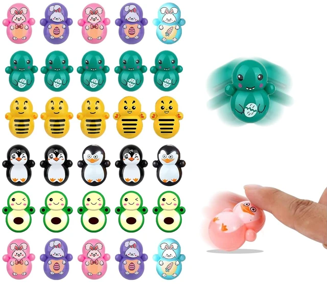 Main image of 30 Pack Mini Tumbler Toys, Cute Animal Themed Wobble Toys for Toddlers, Safe & Durable Sensory Play Toys for Boys & Girls, Ideal Party Favors & Classroom Rewards