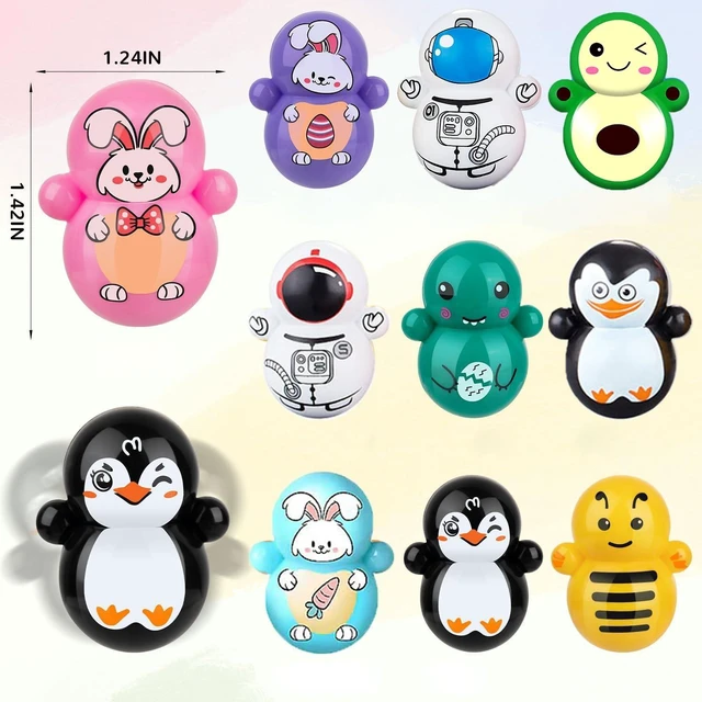 Alt view image 2 of 4 - 30 Pack Mini Tumbler Toys, Cute Animal Themed Wobble Toys for Toddlers, Safe & Durable Sensory Play Toys for Boys & Girls, Ideal Party Favors & Classroom Rewards