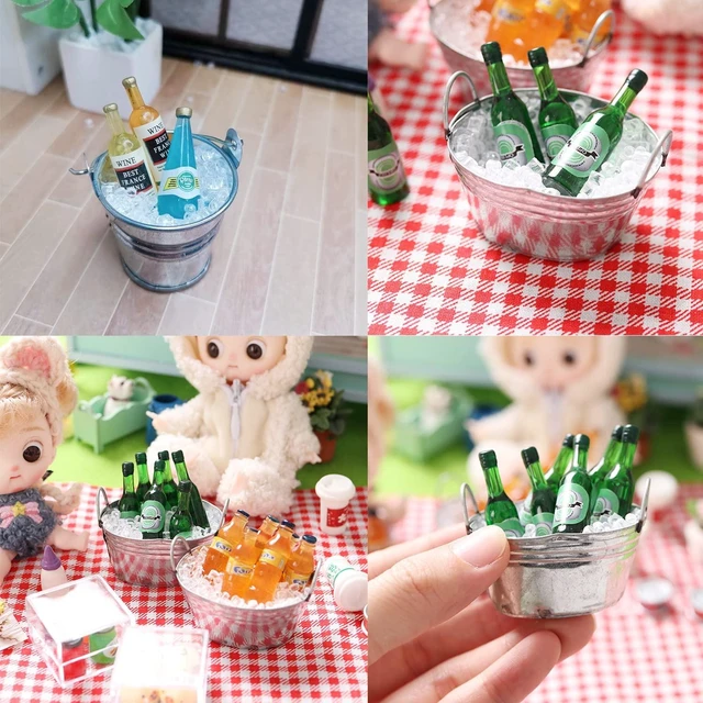 Alt view image 6 of 7 - Miniature Clear Plastic Ice Cubes, Fake Ice Cubes, Dollhouse Beer Drinks Accessories, Dollhouse Cups Sprinkle Decorations