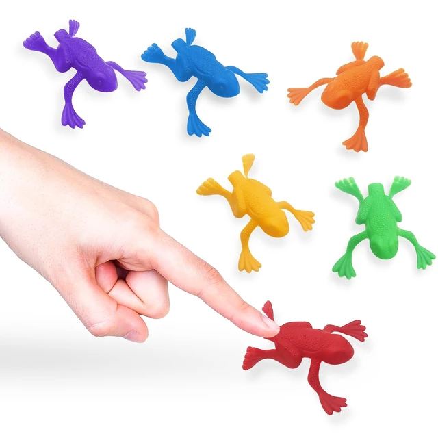 Alt view image 2 of 7 - 144-Pack jump and leap frogs 2" Colorful Plastic Jumping Toys for Holiday Parties, Stocking Stuffers, Classroom Gifts, Winter Games & Fun Christmas Giveaways for Kids Ages 3+