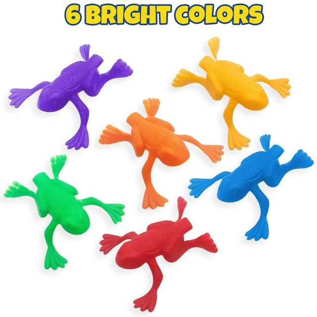 Alt view image 3 of 7 - 144-Pack jump and leap frogs 2" Colorful Plastic Jumping Toys for Holiday Parties, Stocking Stuffers, Classroom Gifts, Winter Games & Fun Christmas Giveaways for Kids Ages 3+