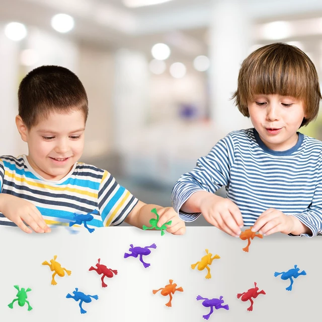 Alt view image 4 of 7 - 144-Pack jump and leap frogs 2" Colorful Plastic Jumping Toys for Holiday Parties, Stocking Stuffers, Classroom Gifts, Winter Games & Fun Christmas Giveaways for Kids Ages 3+