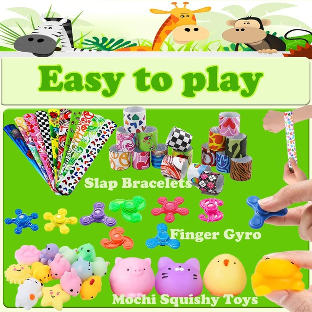 Alt view image 5 of 7 - 107 PCS Party Favors Toys, Treasure Box Toys for Classroom, Pop Fidget Toys Treasure Chest for Kids Prizes Classroom, Bulk Pinata Stuffers Goodie Bag Fillers for Kids 4-8