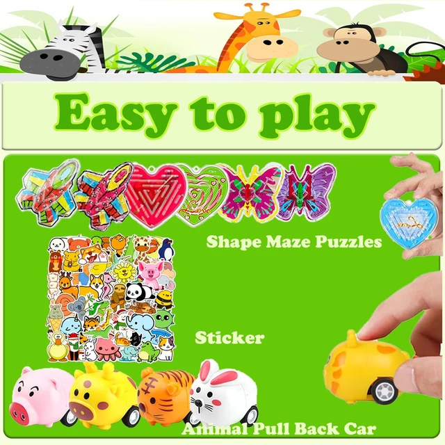 Alt view image 4 of 7 - 107 PCS Party Favors Toys, Treasure Box Toys for Classroom, Pop Fidget Toys Treasure Chest for Kids Prizes Classroom, Bulk Pinata Stuffers Goodie Bag Fillers for Kids 4-8