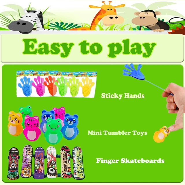 Alt view image 6 of 7 - 107 PCS Party Favors Toys, Treasure Box Toys for Classroom, Pop Fidget Toys Treasure Chest for Kids Prizes Classroom, Bulk Pinata Stuffers Goodie Bag Fillers for Kids 4-8