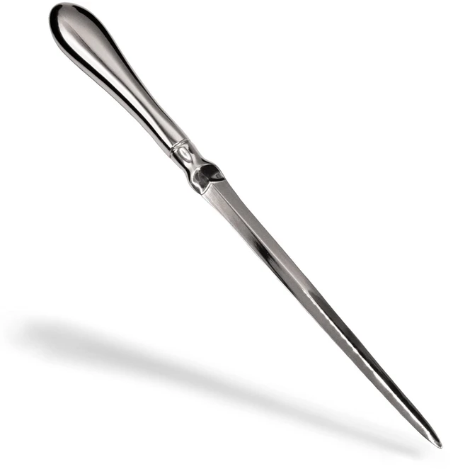 Main image of Safe Edge Letter Opener Knife, Silver, 1 Pack | Premium Weighted Feel | Safe Cutting Edge | Opens Mail with Ease