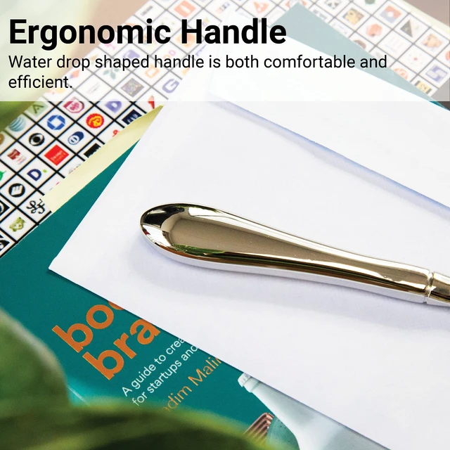 Alt view image 3 of 6 - Safe Edge Letter Opener Knife, Silver, 1 Pack | Premium Weighted Feel | Safe Cutting Edge | Opens Mail with Ease