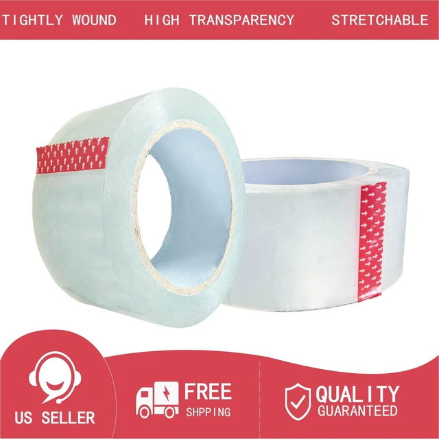 Alt view image 3 of 7 - 2.7 Mil Clear Packing Tape 6 Rolls, 1.88" x 60 Yards Per Roll, Heavy Duty Sealing Tape for Moving, Packaging, Storage & Industrial Sealing