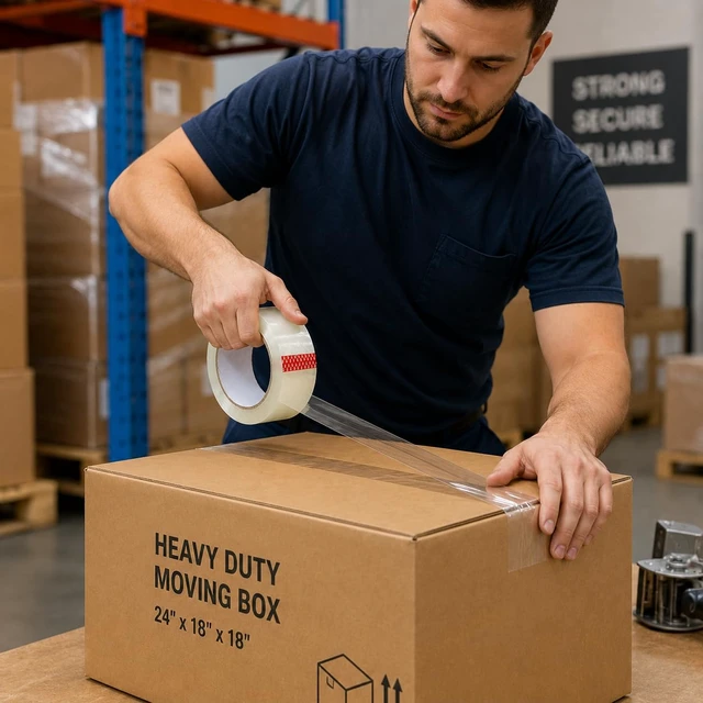 Alt view image 7 of 7 - 2.7 Mil Clear Packing Tape 6 Rolls, 1.88" x 60 Yards Per Roll, Heavy Duty Sealing Tape for Moving, Packaging, Storage & Industrial Sealing