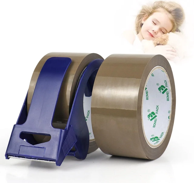 Main image of 2 Rolls Brown Noiseless Packing Tape 1.88 Inches x 60Yards | Heavy Duty Packaging Tape , Industrial Grade Shipping Tape for Moving Packaging Shipping, Office & Storage