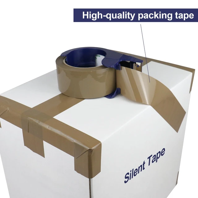 Alt view image 3 of 7 - 2 Rolls Brown Noiseless Packing Tape 1.88 Inches x 60Yards | Heavy Duty Packaging Tape , Industrial Grade Shipping Tape for Moving Packaging Shipping, Office & Storage