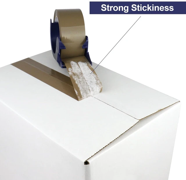 Alt view image 5 of 7 - 2 Rolls Brown Noiseless Packing Tape 1.88 Inches x 60Yards | Heavy Duty Packaging Tape , Industrial Grade Shipping Tape for Moving Packaging Shipping, Office & Storage