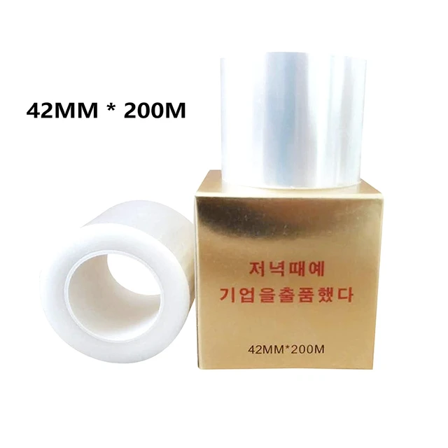 Alt view image 3 of 6 - 4 PCS Disposable Eyebrow Tattoo Plastic Wrap Preservative Film Make Up Supplies Wrap Cover Tape Roll, 42mm x 200m