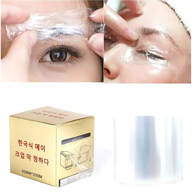 Alt view image 6 of 6 - 4 PCS Disposable Eyebrow Tattoo Plastic Wrap Preservative Film Make Up Supplies Wrap Cover Tape Roll, 42mm x 200m