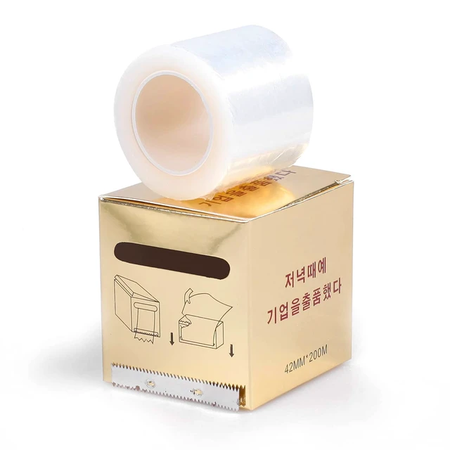 Alt view image 4 of 6 - 4 PCS Disposable Eyebrow Tattoo Plastic Wrap Preservative Film Make Up Supplies Wrap Cover Tape Roll, 42mm x 200m