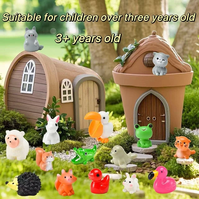 Alt view image 4 of 7 - 50 Pcs Mini Resin Animal Tiny Resin Animals Figurines Bulk Miniature Little to Hide Small Animal Figures Bulk for Micro Fairy Party Favors Garden Landscape Accessories Dollhouse Crafts Decor