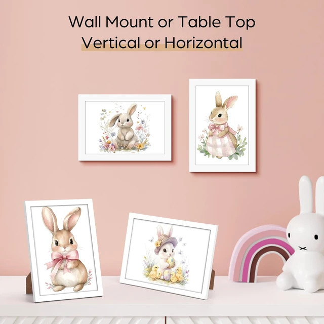 Alt view image 3 of 7 - 4x6 Picture Frame White, 4 by 6 Thin Photo Frame for Wall Tabletop Display, Single