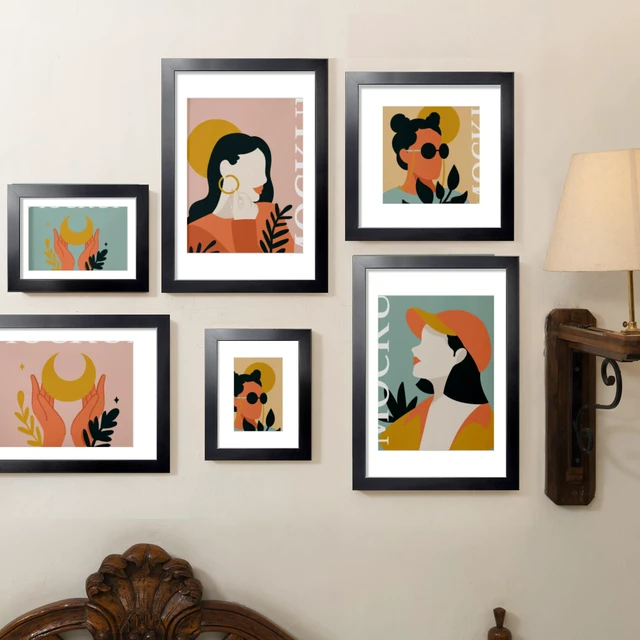 Alt view image 6 of 7 - 8x10 Picture Frame, 8 x 10 Frame Display Pictures 5x7 with Mat or 8x10 Without Mat, Stable and Sturdy Black Frame and Polished Plexiglass, Horizontal and Vertical Format of The Walls, 1 Pc