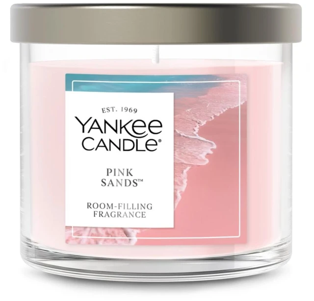 Main image of Pink Sands Scented Candle, 4.3oz Small Tumbler | Up to 40 Hour Burn Time, Room Filling Fragrance, Long-Lasting Scent, Premium Plant Wax Blend, Consistent Burn, Giftable