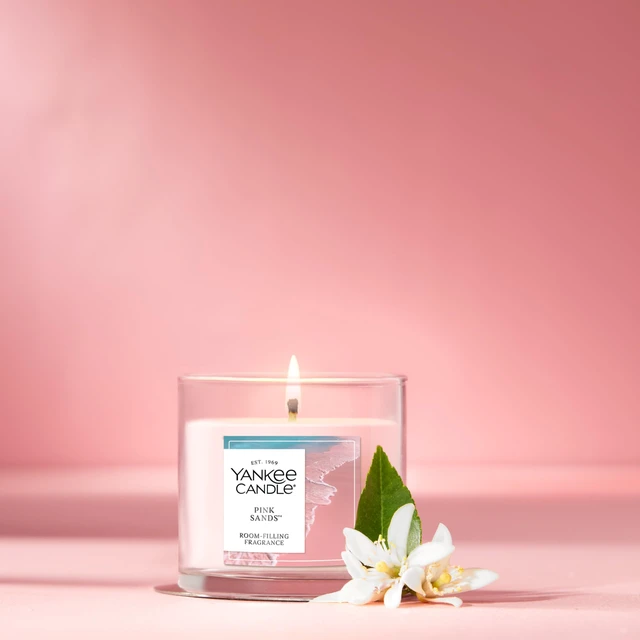 Alt view image 4 of 7 - Pink Sands Scented Candle, 4.3oz Small Tumbler | Up to 40 Hour Burn Time, Room Filling Fragrance, Long-Lasting Scent, Premium Plant Wax Blend, Consistent Burn, Giftable