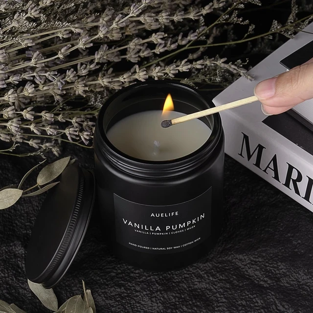 Alt view image 7 of 7 - Fall Candle, Vanilla Pumpkin Scented for Home, Soy Wax | Autumn aromatherapy candle; 50-Hour Burn; Fall home decor; Holiday gift for women men